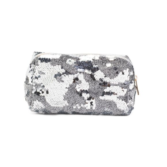 IMOSHION Silver Sequin Cosmetic Bag - Picture 1 of 1